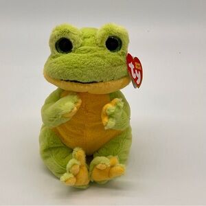 Ty Green and Yellow Frog Stuffed Animal